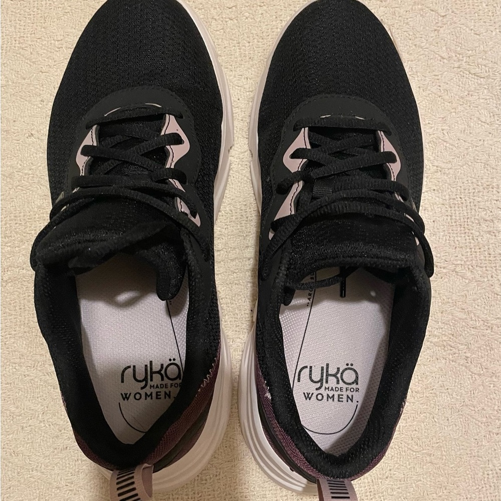 Ryka Women's Black and Burgundy Athletic Shoes